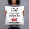 Ambulance Paramedic Retirement Gifts Throw Pillow for Women 2023 - Happy Retired Boss from Coworker - Farewell Going Away - Cover with Insert 18x18 - Case and Stuffing with Zipper view 2