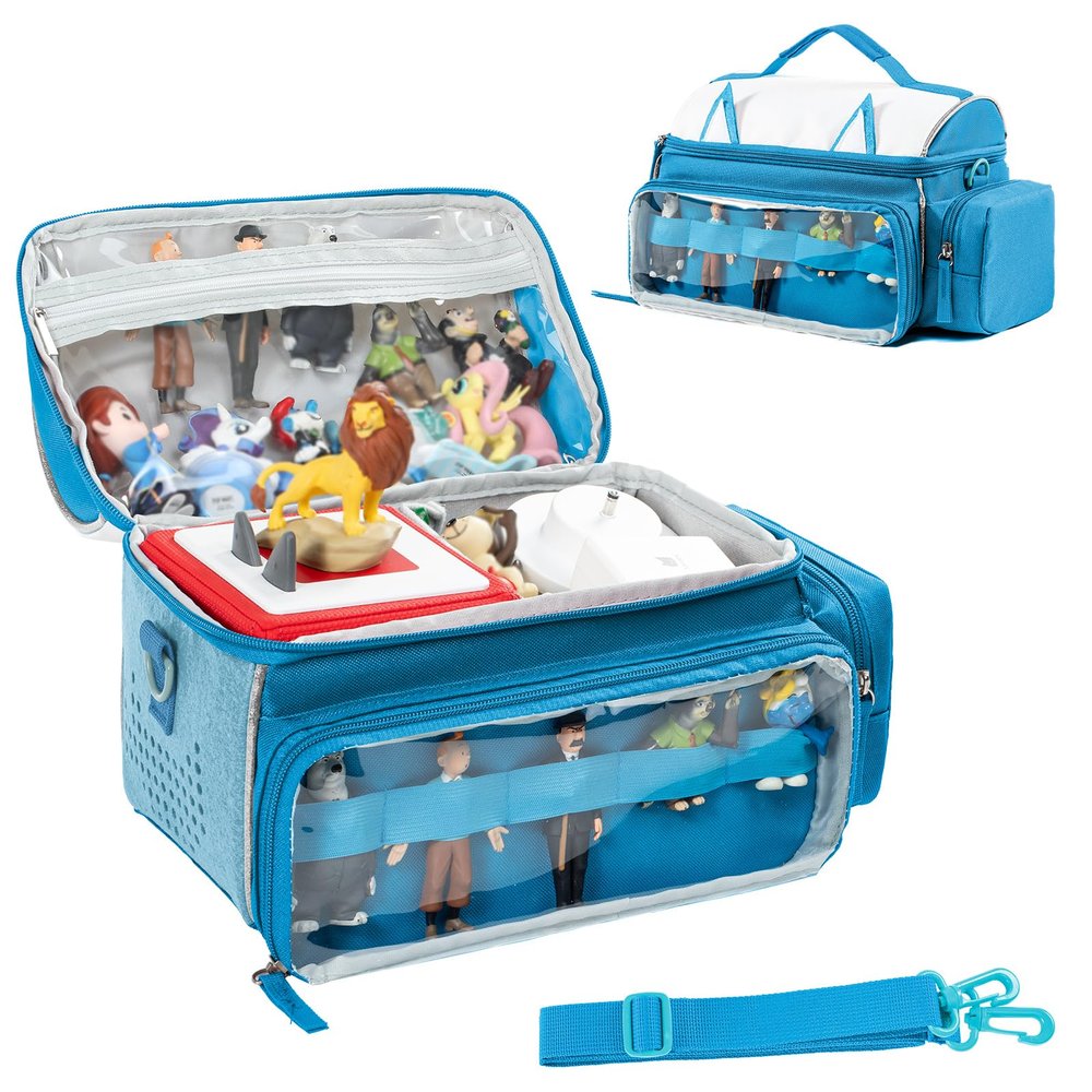 SFYBYHEART Carrying Case Compatible with Toniebox Starter Set, Tonis Figures, Tonis Characters, Cute Tony Case, Tonis Storage and Organizer with Shoulder Strap