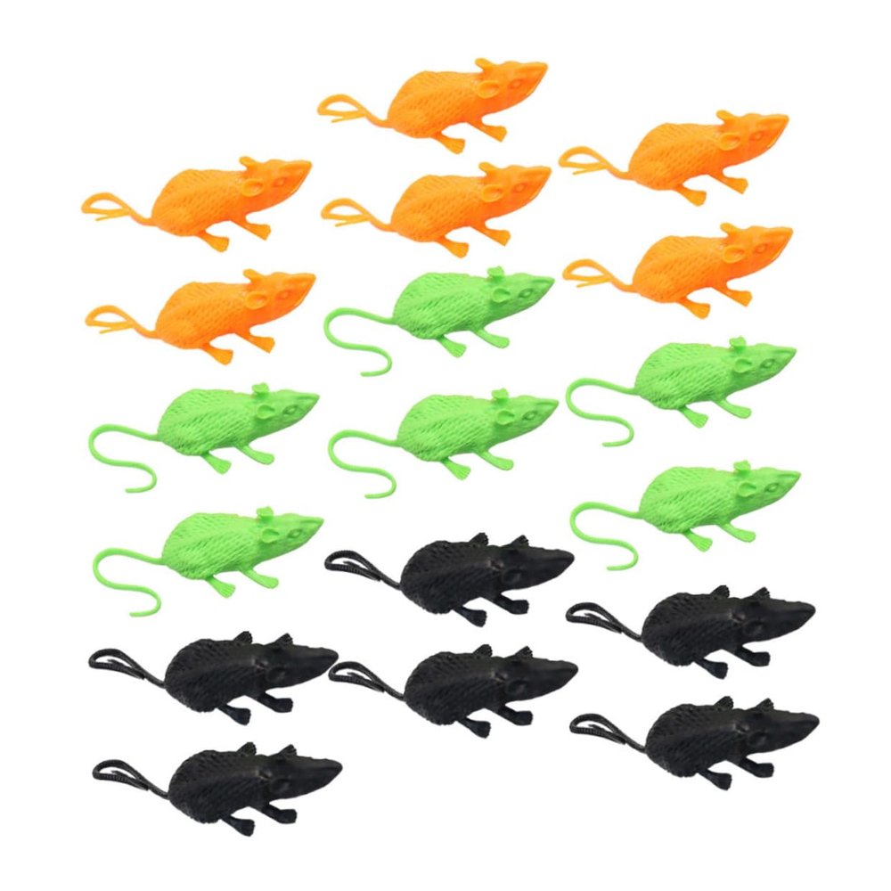 18Pcs Fake Rats for Halloween Decorations, Realistic Rubber Mouse Prank Toys, 2.36 Inch Small Simulation Mice for Party Props and Trick Activities