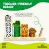 Big Discoveries Wild Stacker - Animal Block Stacking Puzzle for Ages 2 and Up | Durable Wooden Geometry Shape Toy with Flexible Safety Pegs and Pegboard - Fun Montessori Stack Toy for Toddlers view 3