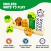 Big Discoveries Wild Stacker - Animal Block Stacking Puzzle for Ages 2 and Up | Durable Wooden Geometry Shape Toy with Flexible Safety Pegs and Pegboard - Fun Montessori Stack Toy for Toddlers view 4