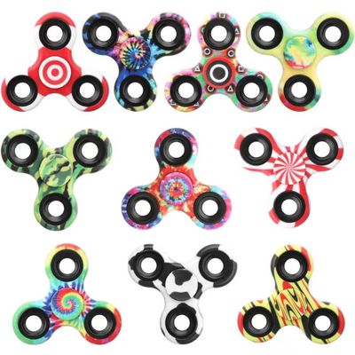 10 Pack Fidget Spinner Toy Bulk for Kids Adults, Metal Tri-Spinner Fidget Set, Hand Spinner for Stress Relief, Easter Birthday Goodie Bag Stocking Stuffers Classroom Prizes for Boy Age 3-12