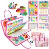 Freebear Deluxe Pink Princess Quiet Book Sensory Board for Toddlers 1-4, Montessori Educational Toys for Girls, Travel Toys with Activities view 1