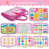 Freebear Deluxe Pink Princess Quiet Book Sensory Board for Toddlers 1-4, Montessori Educational Toys for Girls, Travel Toys with Activities view 2