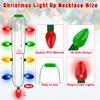 27 PCS Christmas Party Favors, Light Up Xmas Necklace Headband Glasses Set, Xmas Bulb Necklace Antler Lights Headbands LED Flashing Glitter Eyeglasses for Christmas Gift, Holiday Christmas Accessories view 2