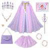 Meland Princess Dress up Clothes for Girl, Princess Cape with Kid Crown Toys, Birthday Gifts for Toddler Girls 3,4,5,6,7,8 view 1