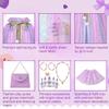 Meland Princess Dress up Clothes for Girl, Princess Cape with Kid Crown Toys, Birthday Gifts for Toddler Girls 3,4,5,6,7,8 view 2