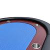INO Design Poker Table for 10 Player Casino Games 96 inches Light Series with Cup Holders Wooden Racetrack Felt Foldable Legs, Blue view 3