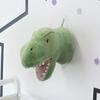 3D Dinosaur Head Wall Hanging Mounted Decor Soft Plush Stuffed Animal Heads Wall Mount Decor for Nursery Room Bedroom Playroom Decoration (Green Dinosaur) view 1