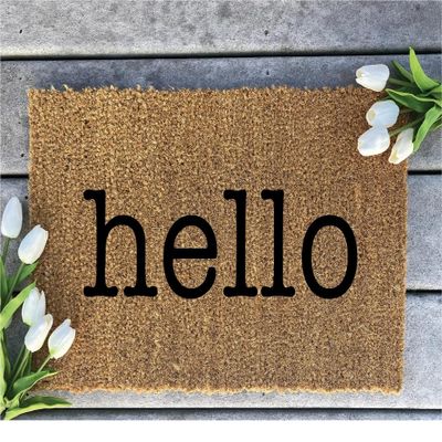 Mini Playhouse Doormat Hello - Kids Welcome Mat Clubhouse Door Mat Small Treehouse Outdoor Gift for Kids Playhouse Decor Funny Doormats for Outdoor Entrance Home 24 X 16 Inch