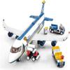 City Airport Passenger Airplane with Staff Minifigures and Truck Bricks Model Set, 463Pcs DIY Building Block Assembly Mini Particle Construction Toy view 1