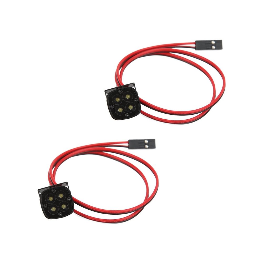 2 PCS RC Lights RC Crawler Lights LED Headlight RC Car LED Lights RC Spotlight Searchlight RC Headlight for 1:10 RC Crawler Axial SCX10 II 90046, forTraxxas D90, forRedcat Gen8 1/10 RC Car