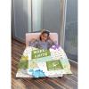 ARNOVIC Dinosaur Personalized Blanket with Custom Name Dinosaur, 40"x50" Custom Baby Name Blankets Gift for Girl Boy, Dino Customized Baby Throw Blanket with Name, Gifts for Toddler Newborn view 3