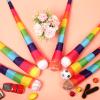 Leyndo 7 Pcs Throw and Catch Ball with Rainbow Tail Soft Rainbow Play Balls, Playground Equipment 25.59 Inches, Suitable for Sports Indoor Outdoor Games Activities Throwing School view 2