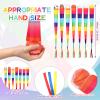 Leyndo 7 Pcs Throw and Catch Ball with Rainbow Tail Soft Rainbow Play Balls, Playground Equipment 25.59 Inches, Suitable for Sports Indoor Outdoor Games Activities Throwing School view 3