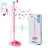 Litaonner Kids Adjustable Standing Microphone Karaoke Machine Microphone with Stand for Singing Tour Toddler Musical Toy for 3 Years Old Boys Girls Birthday Gift 36M+ view 1