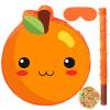 Aoriher Little Cute Orange Piata Summer Piata with Blindfold Bat and Confetti for Birthday Party Summer Theme Party Game Supplies, 14.17 x 12.6 x 2.95'' view 1