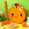 Aoriher Little Cute Orange Piata Summer Piata with Blindfold Bat and Confetti for Birthday Party Summer Theme Party Game Supplies, 14.17 x 12.6 x 2.95'' view 2