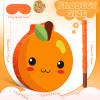 Aoriher Little Cute Orange Piata Summer Piata with Blindfold Bat and Confetti for Birthday Party Summer Theme Party Game Supplies, 14.17 x 12.6 x 2.95'' view 3