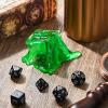 Deekin Dice Jail Gelatinous Cube Dice Prison Resin Cube 7 Role Playing Cage with Container Black Polyhedral Set Miniature Accessory for Gatherings Activity Party Gift Set(Green) view 4