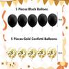 21st Birthday Banner for Him Her RIP Fake ID Bday Party Decorations Supplies Happy 21 Twenty One Funny Birthday Favors Gift Glitter Hanging Garland Kit 10pcs Balloons Bunting Adult Black Gold view 3
