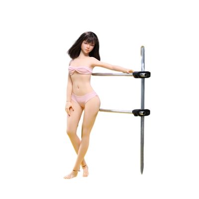 1/6 Scale Female Body, Young Girl Narrow Shoulders Small Bust Super Flexible Seamless Action Figure Body with Detachable Feet Collection (JOQ-19B-YS Normal Skin)