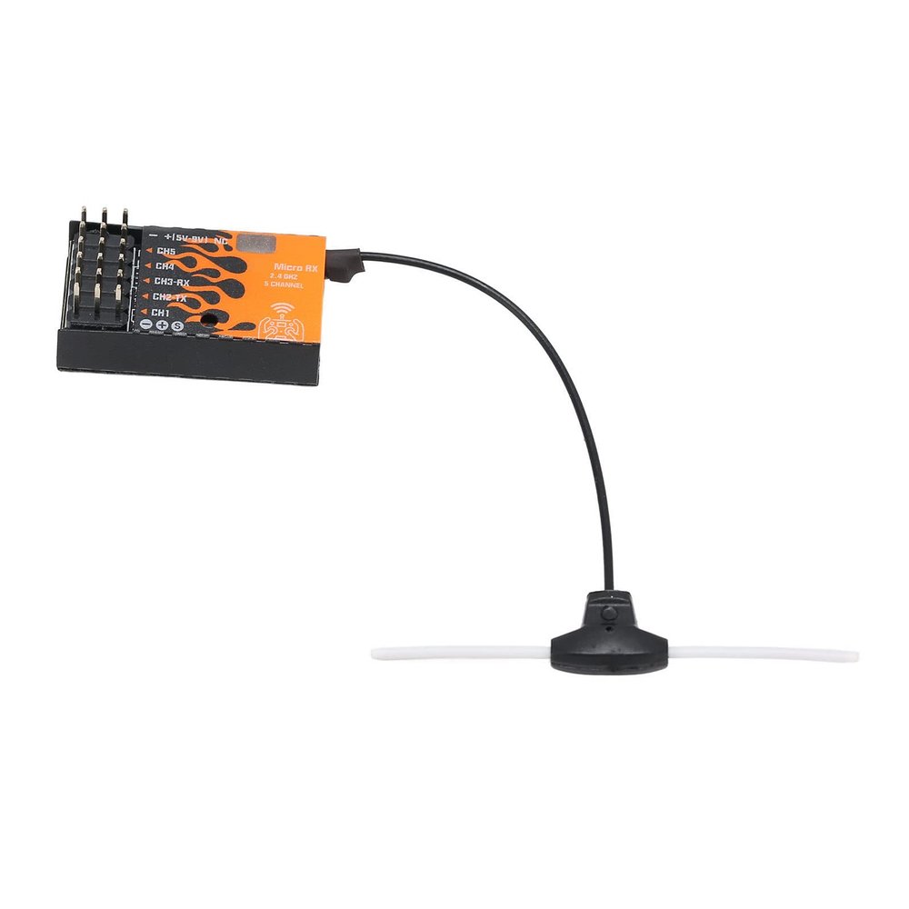 ExpressLRS Micro Receiver 5 PWM Outputs Failsafe Function with T Antenna, Professional Design, Widely Applicable for RC