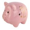 Blue Sky Clayworks Baby's First Piggy Bank, 7.75-inch Length, Pink, Female, Christening, Gift, Tabletops view 1