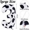Cow Print Number 3 Balloon, Large 40 Inch Cow Number Birthday Balloons, Foil Mylar Number 3 Balloons for 3 Year Old Birthday Party Decorations Supplies Animal Farm Cowboy Cowgirl Themed Party view 3