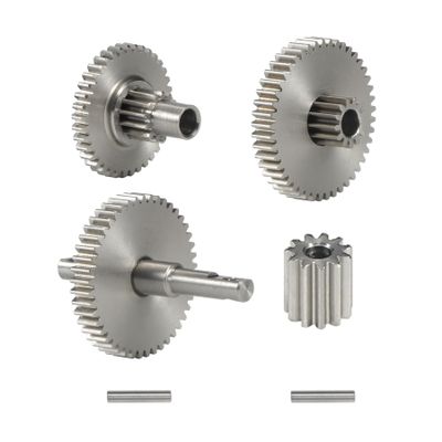 Stainless Steel 9.7 : 1 TRX4M Upgrades Transmission Gearbox Gears Set for 1/18 RC Crawler 97054-1 Defend 97074-1 Bronc (9.7 : 1)