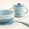 Done by Deer Foodie First Meal Set with Suction Base  Elphee  Blue  3-Piece Baby Feeding Set with Bowl, Spout Cup & Spoon  Elephant Motif  Microwave & Dishwasher Safe view 4