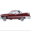 1959 Imperial Crown 2 Door Hardtop Radiant Red with Black Top 1/87 (HO) Scale Diecast Model Car by Oxford Diecast 87IC59003 view 2