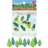 Accoutrements Itty Bitty Forest Trees 9 Piece Set - Miniature Trees for Creating Enchanting Landscapes - Soft Vinyl, Self-Standing, 3 Styles, 3 Colors from Archie McPhee view 1