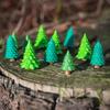 Accoutrements Itty Bitty Forest Trees 9 Piece Set - Miniature Trees for Creating Enchanting Landscapes - Soft Vinyl, Self-Standing, 3 Styles, 3 Colors from Archie McPhee view 2