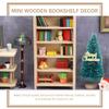 Homoyoyo Doll House Model Doll Storage Cabinet 1 12 Scale Wooden Bookshelf Miniature Wood Furniture Wood Decor Mini Furniture Doll House Furniture Small Wooden Bookshelf Mini House Supply view 4