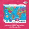 Re-marks Map of The World Deluxe Jigsaw Puzzle with Whimsy Pieces view 2