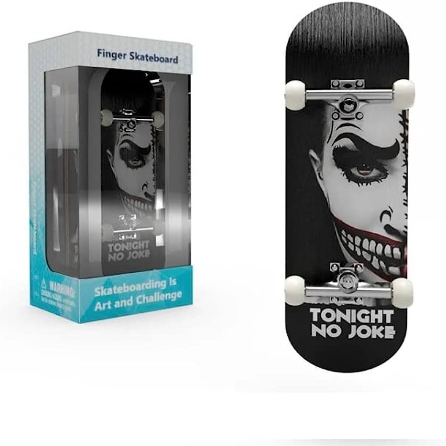 Lently Wood Fingerboards, Mini Fingerboards, 99mmL*29mmW (Big Mouth Cute Dragon) (Punk Clown)