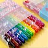 12 Count Cute Characters Colored Pencils Twistable Crayons with Name Labels (1 Pack of Blue or Pink Package will be randomly sent) view 2