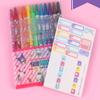12 Count Cute Characters Colored Pencils Twistable Crayons with Name Labels (1 Pack of Blue or Pink Package will be randomly sent) view 3