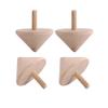 4 Pcs Wooden Spinning Tops Rotate Gyro DIY Gyroscope Toys Spinning Top for Children Kindergarten Toy Art Craft view 1