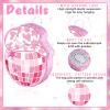 Lewtemi 15.7 Inch Cowboy Hat Piata Western Cowboy Theme Birthday Party Decors Favors with Blindfold Stick Confetti Photo Prop Candy Holder Valentine Party Supplies(Disco Ball) view 3