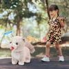 Easfan 12" Walking Kitty Electric Interactive Talking Musical Cat Plush Toy with Remote Control Leash Meowing Tail Wagging Christmas Birthday Gifts for Kids Toddlers, Beige view 4