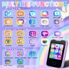 Vimorg Kids Smart Phone Gifts for Girls 6-8 Year Old,Touchscreen Toy Cell Phone with Multi APPs 8G TF Card for Learning Play Christmas Birthday Gifts for Girls Age 3 4 5 6 7 8 9, PH01-02, Purple view 2