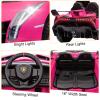 Winado 12V Ride on Car, Electric Vehicle Licensed Lamborghini Veneno for Kids, Battery Powered Car Toy w/Parent Control, Hydraulic Doors, 3 Speeds, LED Headlights, Horn, Engine Sounds - Pink view 4