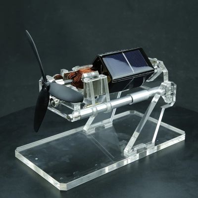 CcacHe Solar Magnetic Levitation Model Levitating Mendocino Motor Physics Education Model kit (Double Fan Blade)