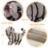 Easfan Walking Kitty Plush Toy Electric Interactive Cat Stuffed Animal Meowing Tail Wagging Head Nodding Cat Pet Toy Animated Kitten Birthday for Kids Toddlers,9" view 4