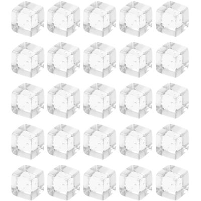 25 Pcs 16mm Blank Dice Clear Acrylic Square Blocks 6 Sided Game Dice Cubes for Table Games, Board Games, Craft Projects