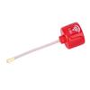 Alomejor High Gain Antenna 5.8Ghz LHCP Drone RC Parts Accessory for FPV Racing Red (UFL) view 3