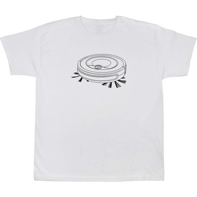 Azeeda 12-13 Years 'Robot Vacuum' Children's/Kid's T-Shirt (White) (TS00326690)