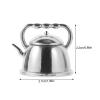 Retro Office Decor Dollhouse Tea Kettle 1:12 Scale Miniature Tea Pot Mini Metal Water Kettle Simulated Water Boiler Pretend Props for Dollhouse Kitchen Ornament (Silver) Home Decor view 3